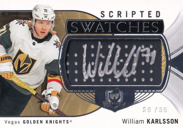 AUTO patch karta WILLIAM KARLSSON 20-21 UD The CUP Scripted Swatches /35